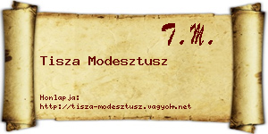 Tisza Modesztusz névjegykártya